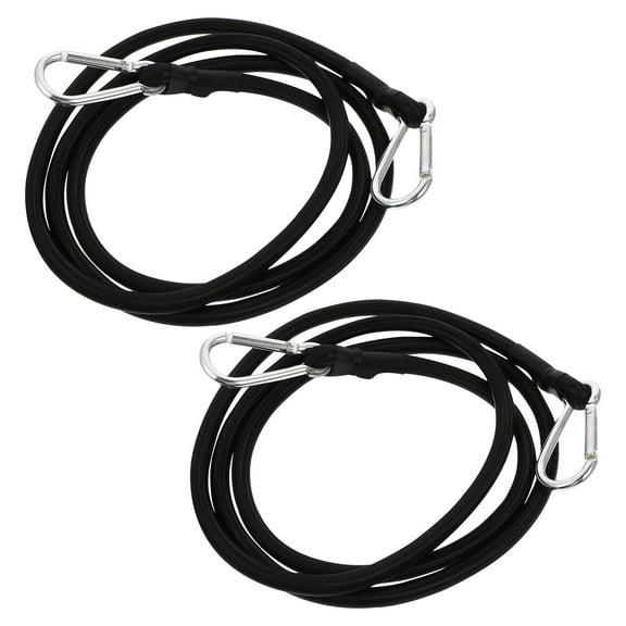 HOMEMAXS 2 Pcs Cargo Straps Shelf Binding Rope Tightening Belt 150X1CM Black
