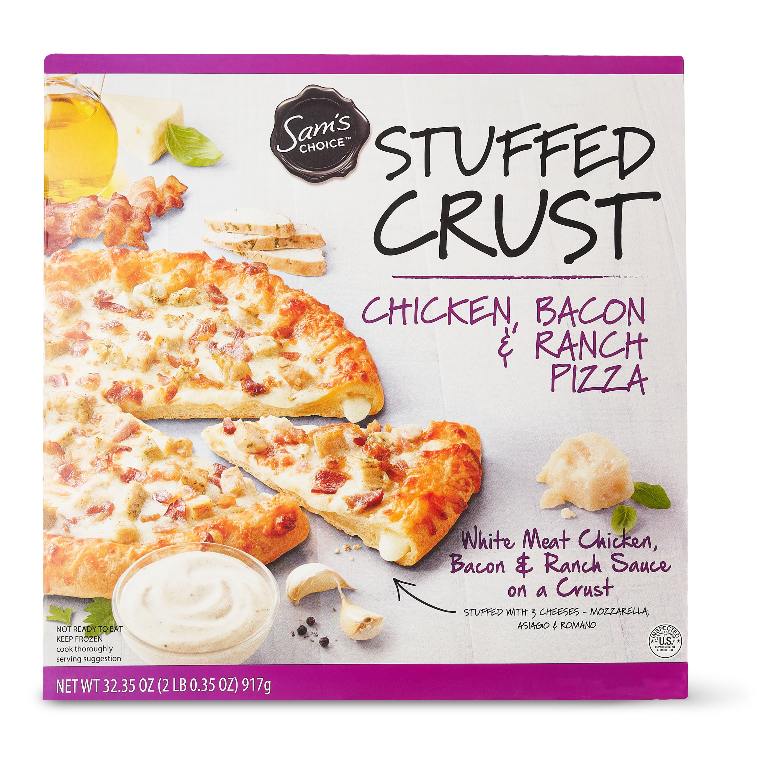 Sam's Choice Stuffed Crust Chicken, Bacon & Ranch Pizza, 32.35 oz