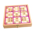 thumbnail image 2 of arctrm Wooden Sudoku Board Game Desktop Game Train Logical Thinking Ability Lightweight pink, 2 of 10