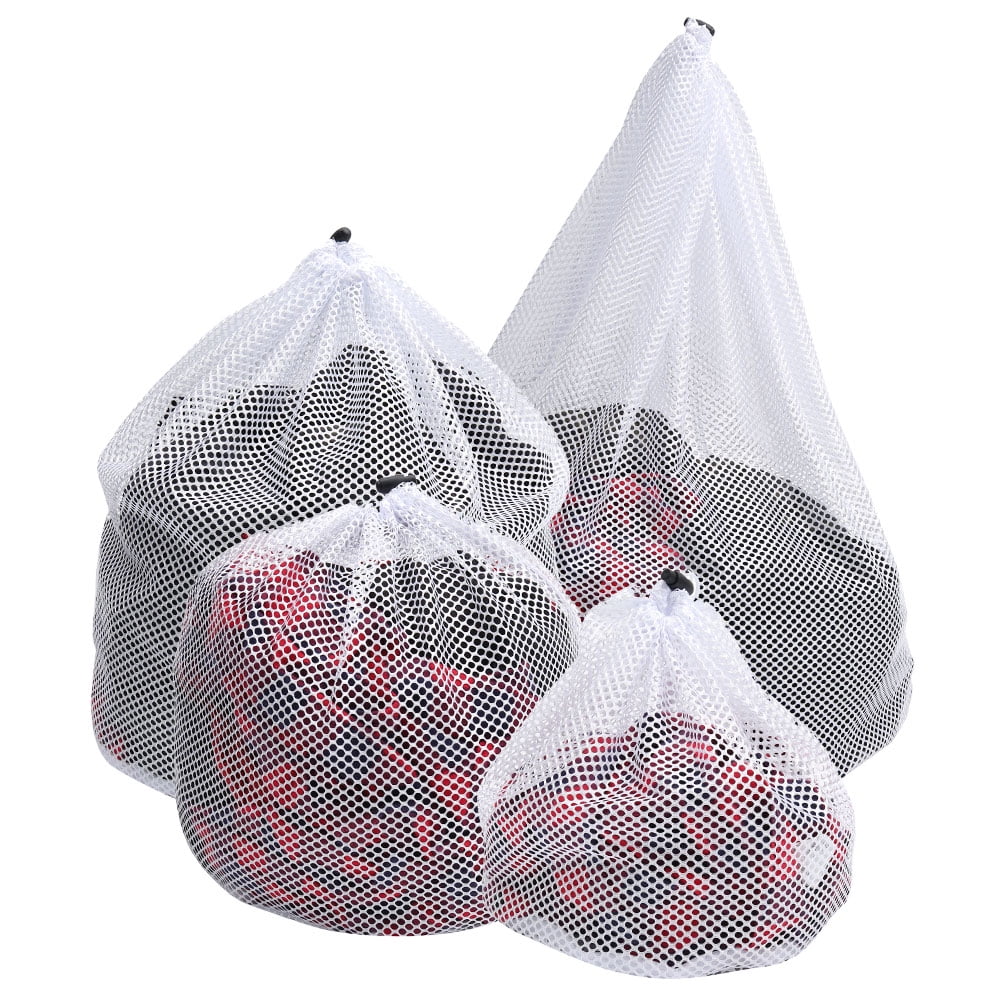 ODOMY Premium 4 Sizes Upgraded Drawstring Mesh Wash Bag for Washing Machine, Durable Laundry Net