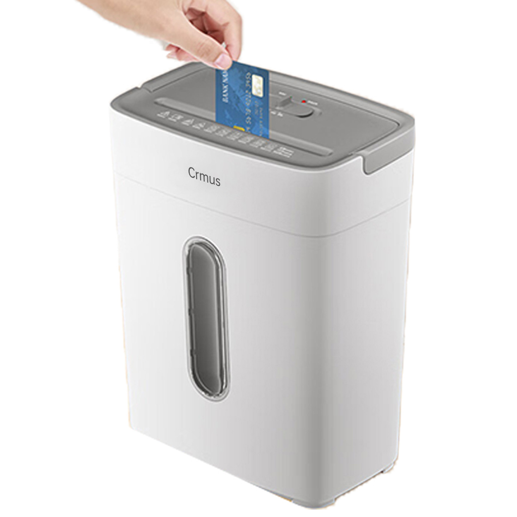 Crmus Paper shredding machines, Paper and Credit Card Shredder, White