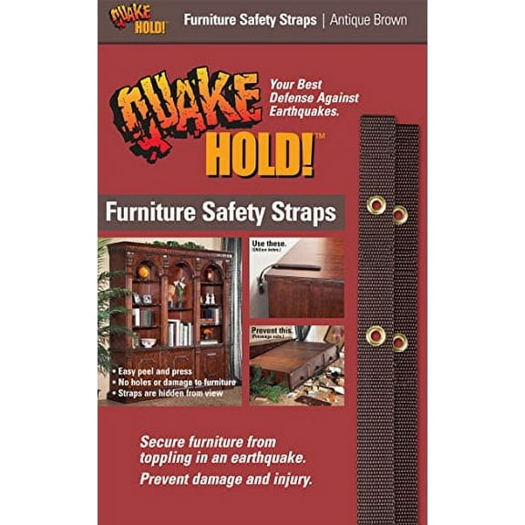 QuakeHOLD! 4162 Brown Furniture Safety Strap, by Ready America