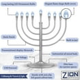 thumbnail image 2 of Janucá Eléctrica Zion Judaica Plata LED USB 35x33x8 cm, 2 of 6