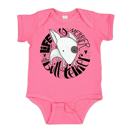 

Inktastic Bull Terrier Dog Puppy Gift Baby Boy or Baby Girl Bodysuit