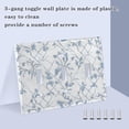 thumbnail image 4 of Dailycode Light Switch Plate Covers 3 Gang Wall Plate Plastics Outlet Covers for Kitchen Home Office Decor Elegant Vintage Flower Plant, 4 of 8