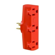 Leviton R54-00699-000 Triple Tap Outlet Adapter, 2 -Pole, 15 A, 125 V, 3 -Outlet, NEMA: NEMA 5-15R, Orange