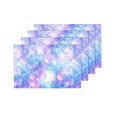 thumbnail image 4 of MKHERT Mermaid Tails Galaxy Space Pattern Placemats Table Mats for Dining Room Kitchen Table Decoration 12x18 inch,Set of 4, 4 of 4