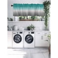 thumbnail image 4 of Turquoise Grey White Gradient Kitchen Valances for Windows Abstract Watercolor Valance Curtains&nbsp; for Kitchen /Living Room/Bedroom/ Bathroom Decor, 54"x18 " ,Rod Pocket 1 Panel,, 4 of 7