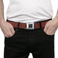 thumbnail image 3 of Buckle-Down Belt, Seatbelt Buckle Belt, Houndstooth Orange Blue, 30 to 44 Inches, 3 of 9