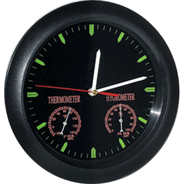 General Tools CMOR11 Analog Wall Clock with Temperature and Humidity