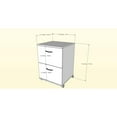 thumbnail image 3 of 2 Drawers Vertical Wood Composite Filing Cabinet, Black, 3 of 4