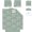 Green, variant on Regency Heights 8-Piece Comforter Set Reversible Floral Bedding with Bed Skirt and Decor Pillows,King,Aqua