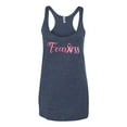 thumbnail image 2 of Wild Bobby, Fearless Pink Ribbon Support Warrior Women, Breast Cancer Awareness, Women Tri-Blend Racerback Tank Top, Vintage Navy, Small, 2 of 5