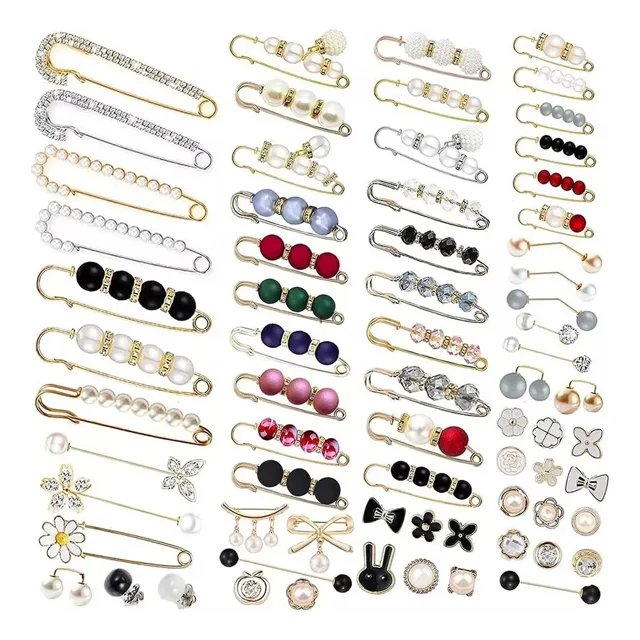 Broche De Perlas, 70 Piezas, Alfiler De Seguridad Para Ajust