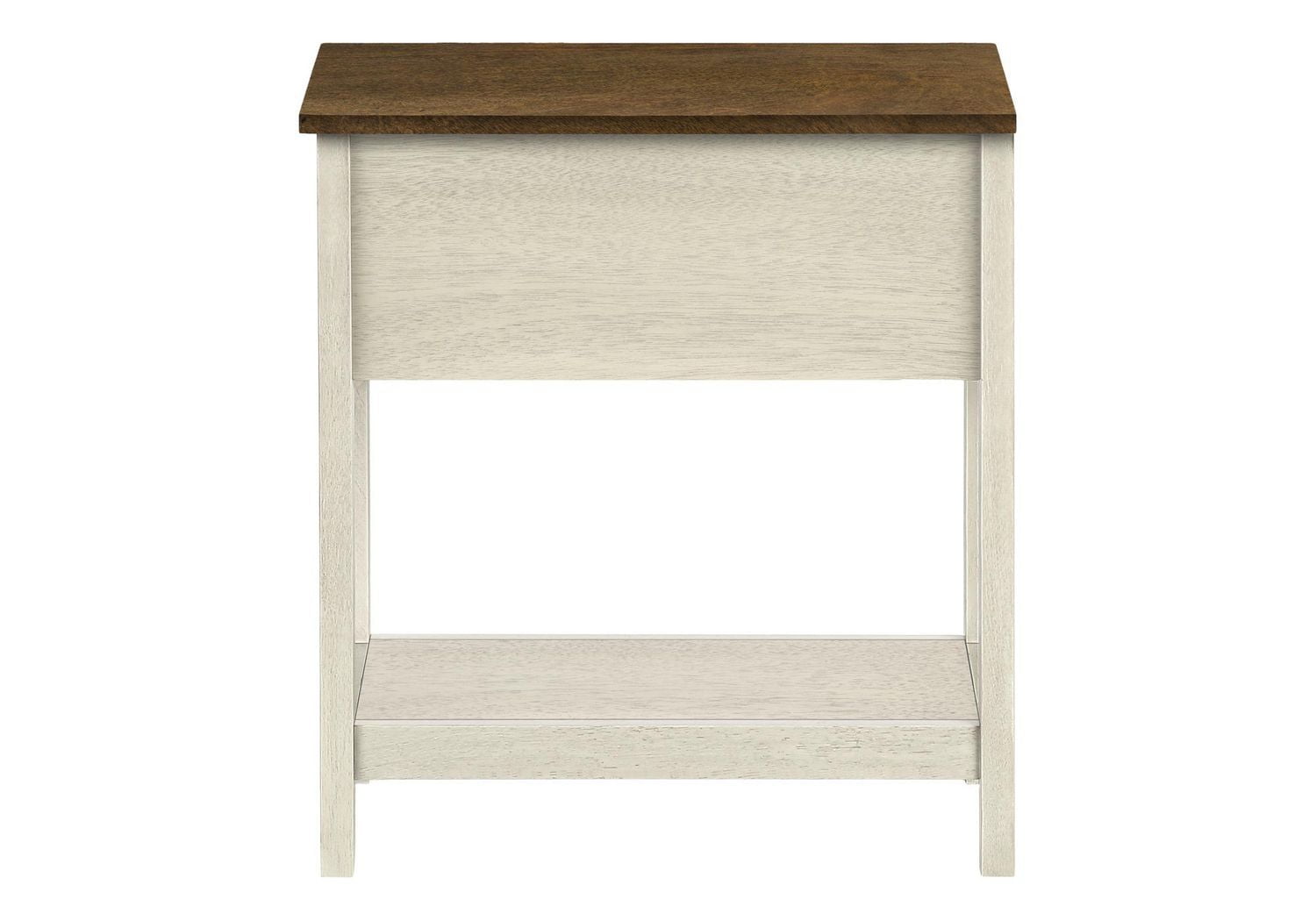 Monarch Specialties Accent Table, End, Side Table, 2 Tier, Narrow, Bedroom, Lamp, Storage Drawer, Grey Veneer, Transitional