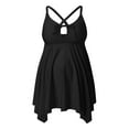 thumbnail image 5 of Pregnant Woman Two Piece Set Solid Color Strap Maternity Swimsuit Skirt Sporty Swimwear L, 5 of 6