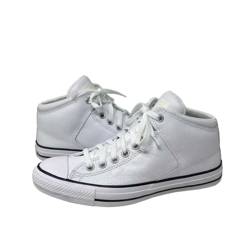 Converse shoes white leather sales