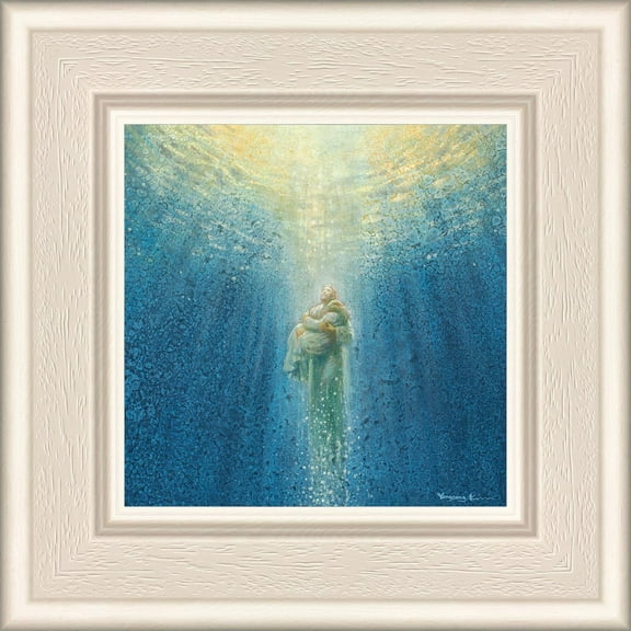 6 X 6 Rescue Me by Yongsung Kim With Whitewood Frame