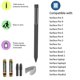 thumbnail image 2 of Lápiz capacitivo para Microsoft Surface compatible con Surface Pro X/8/7/6/5/4/3 Surface Book 3/2/1 Surface Go3/2/1 Surface Laptop con 1024 de alta sensibilidad a la presión (negro), 2 of 5