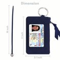 thumbnail image 5 of Zip ID Case with Lanyard - Badge ID Holder with Wallet for Cash, Cards, Coin - Premium Quilted Blue, 5 of 6