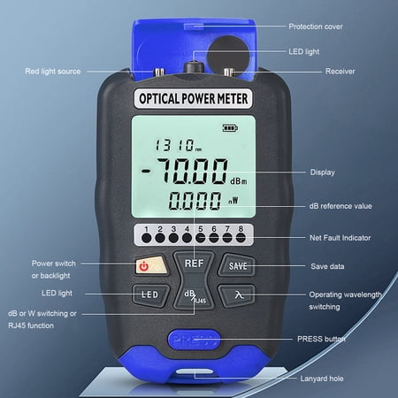 Fiber Tester,Mini Optical Fiber Power Optical Multimeter Mini Optical ...