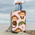 thumbnail image 7 of Gukieu Monkeys Swinging from Palms Print Suitcase Protective Cover, Elastic Zipper Buckle Suitcase Protective Cover, Suitable for Travel, Business Trip-Medium, 7 of 7