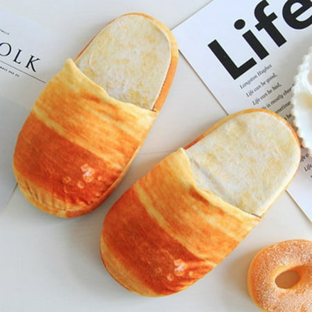 

Adult Autumn Winter Slippers Warm Home Shoes Look Bread Bun Plush Cotton Shoes
