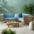 thumbnail image 2 of Salos 4 Piece Outdoor Wooden Sectional Set, Multiple Colors, 2 of 6