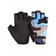 thumbnail image 3 of Kids Fingerless Sports Gloves, Youth Knuckle Protective Riding Gloves, Breathable Nonâ Mesh Cycling Gloves for Boys Girls 6â12 Years, 3 of 4