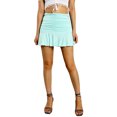 thumbnail image 4 of ITFABS Women's Casual A-line Pleated Ruched Ruffle Wave Mini Skirts, 4 of 9