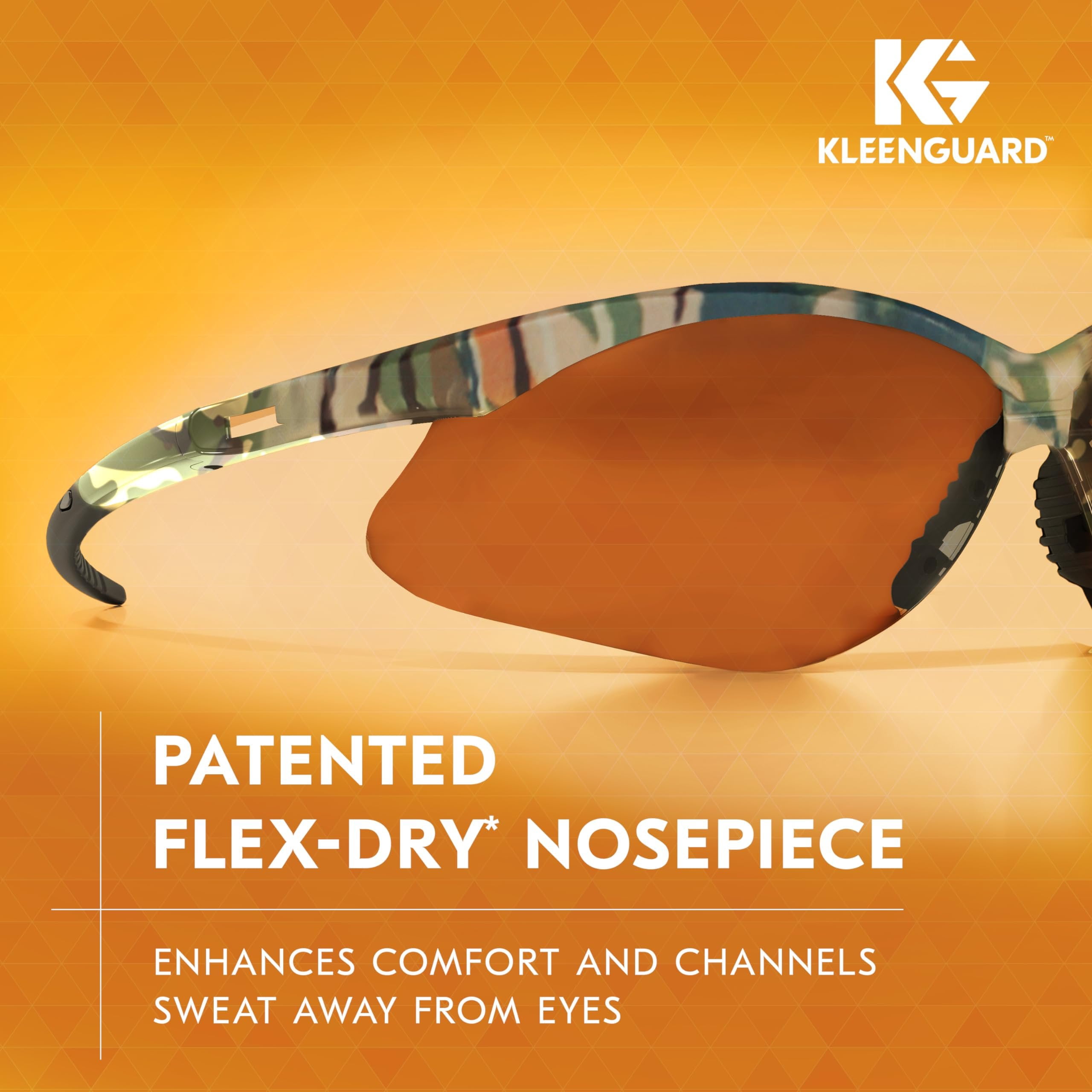 KLEENGUARD V30 Nemesis Safety Glasses 19644, Bronze Lenses with Camo Frame, 12 Pairs / Case