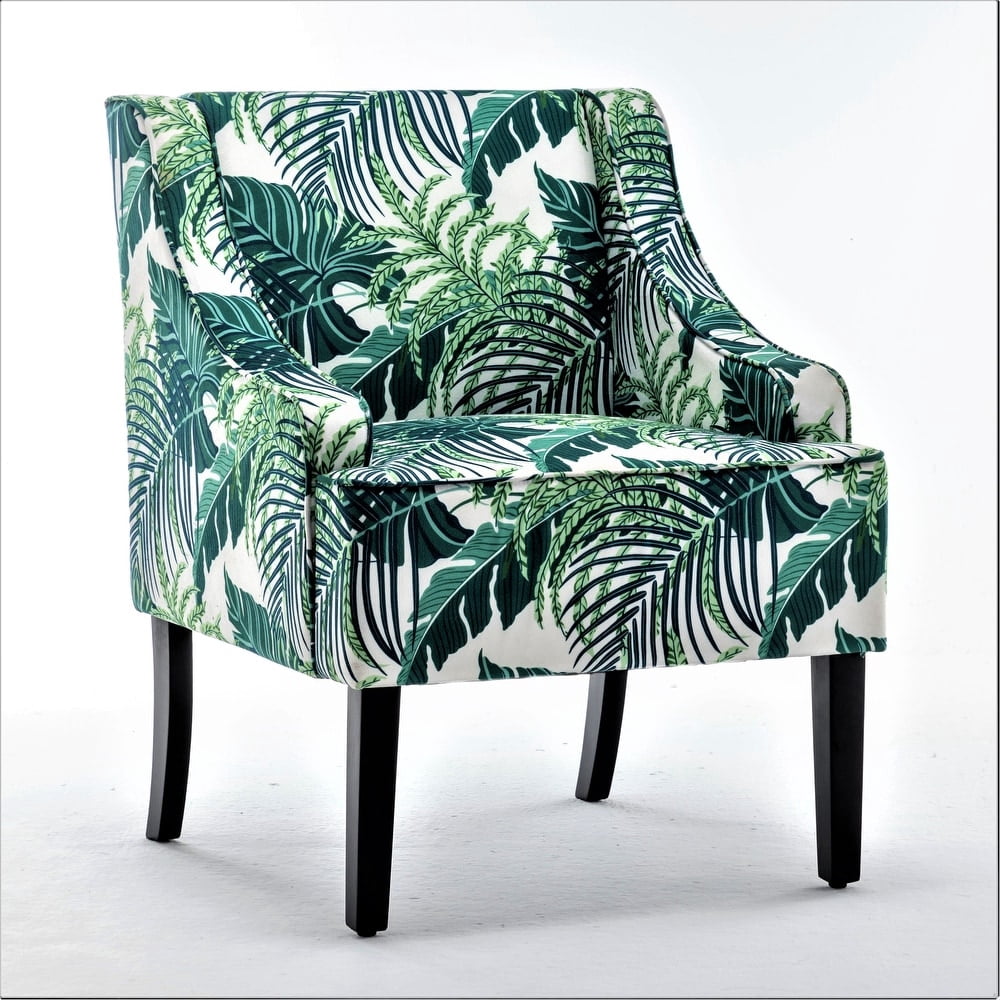 US Pride Furniture Correen 25" Wide Microfiber Accent Chair with Recessed Arms, Green