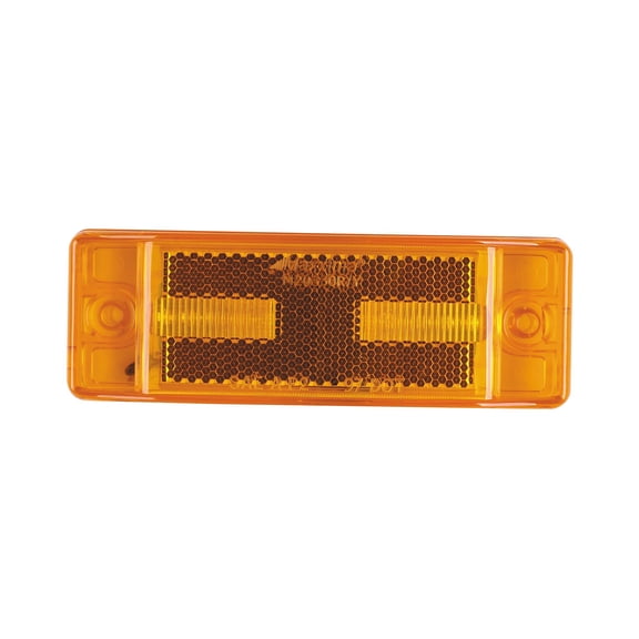 Maxxima M20330Y Amber 2" x 6" LED Clearance Marker/Auxiliary Turn Signal Light with Reflectorized Lens