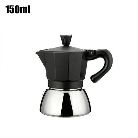 

QIFEI Moka Pot Stainless Steel Moka Stovetop Espresso Maker Coffee Moka Pot Black