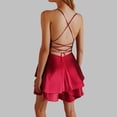 thumbnail image 4 of Vestido ajustado para mujer con pantalones cortos - Conjunto sexy de verano en color liso, tejido transpirable, versátil para fiestas y ocasiones informales, 4 of 6