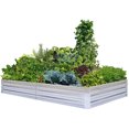 thumbnail image 1 of FOYUEE Galvanized Steel Metal Raised Garden Beds for Vegetables, Gray, 1 of 5