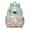 Greenish-blue-34, variant on Floral Boho Students Backpack Abstract Book Bag with Retro Artistic Vibes, Lightweight, Chest Strap