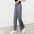 thumbnail image 3 of Summer Pants for Women Lightweight Straight Leg Workout Pants Casual Loose Work Gym Athletic Joggers with Pockets, 3 of 4