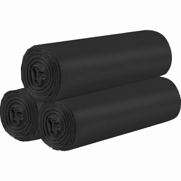 3 volúmenes de pequeñas bolsas de basura 60 duraderas 4 galones bolsas de basura pequeñas Oficina Familiar Cocina Baño dormitorio Bolsillo de basura interior (negro)