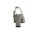 thumbnail image 4 of FLORAL Britt Women's Wide Width Dress Slingback Pumps SILVER 12, 4 of 6