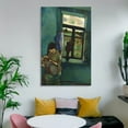 thumbnail image 6 of Marc Chagall Art Prints《Bella And Ida By The Window》Classic Vintage Canvas Wall Art Poster Canvas Wall Art Poster Decorative Bedroom Modern Home Print Picture Artworks Posters 20x30inch(50x75cm), 6 of 6