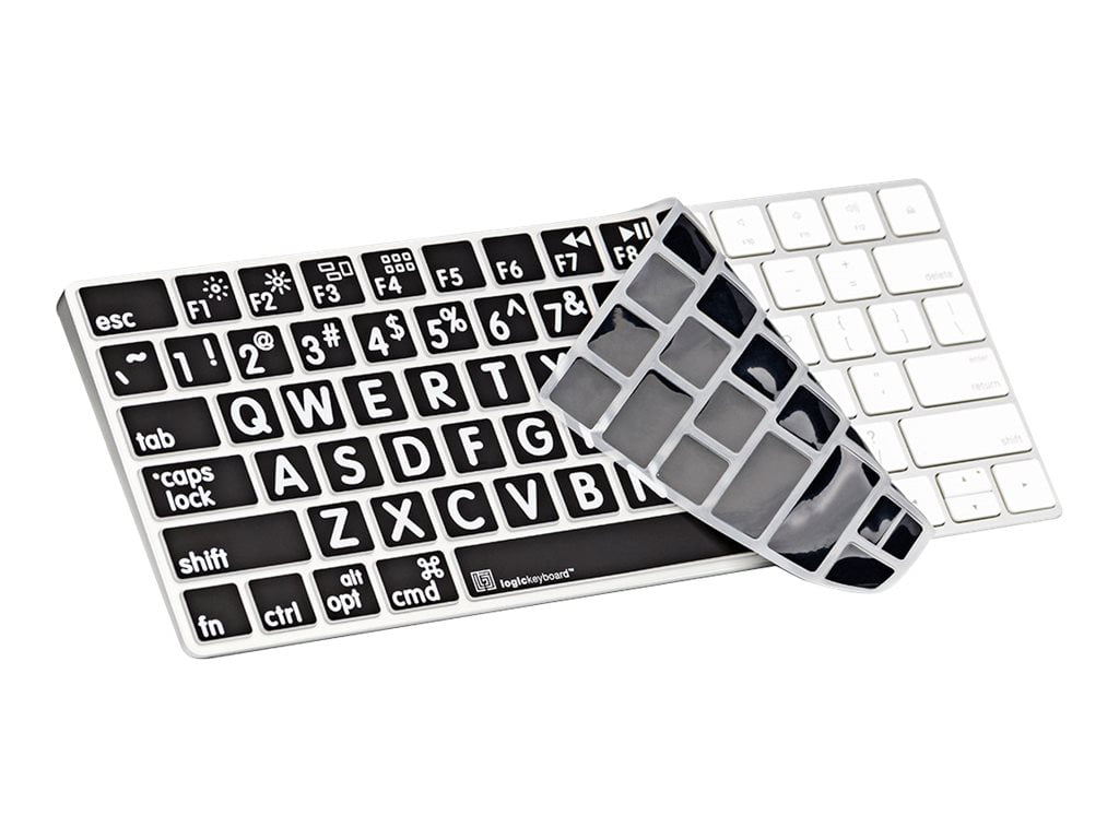 Large Print Keyboard Labels for Windows PC Black Letters on Off-White Background