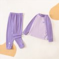 thumbnail image 5 of CAUYDYBoys Girls Soft Cotton Sleepwear Set Long Sleeve Pajamas with Pants 2PCS Kids Comfort Loungewear Cute Nightwear Set(L101-Purple,7-8 Y), 5 of 7