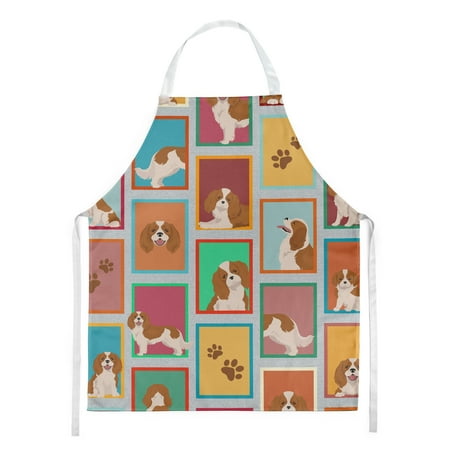 

Lots of Blenheim Cavalier Spaniel Apron 27 in x 30 in