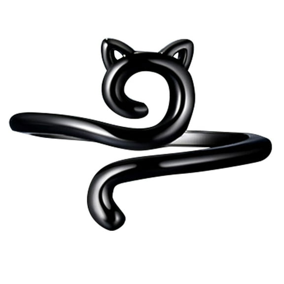 GXF Charm Ring, Black Alloy Adjustable Crochet Tension Regulator Tool