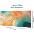 thumbnail image 4 of Orange Teal Marble Mouse Pad - Marbled Design Gaming Mouse Pad 31.5x11.8 Inch Colored Marbling Print Desk Mat Extended Mousepad for Work Game Office Home, 4 of 6