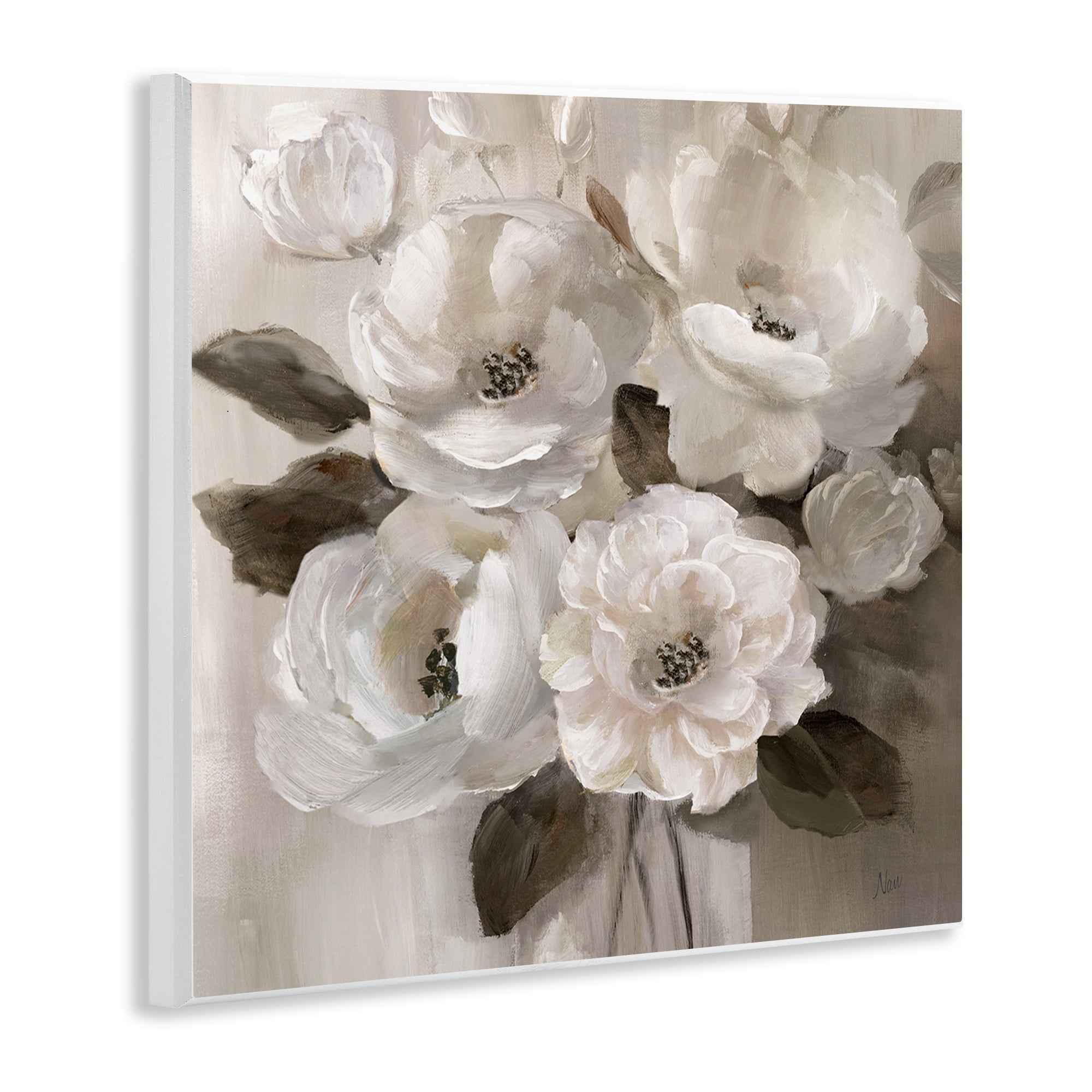 Stupell Industries Ivory Flower Bushel Wall Plaque Art, design by Nan