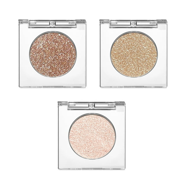 Paleta de sombras de ojos monocromáticas, sombra de ojos con purpurina en polvo, sombra de ojos perlada
