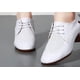 thumbnail image 3 of Zapatos de baile de cuero genuino para mujer, zapatos de baile latino para Salsa, suela suave, zapatos profesionales de Jazz y Tango para bailar, zapatillas de deporte para mujer, 3 of 5