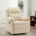 thumbnail image 1 of Korser Sillones Reclinables Pequeños para Espacios Reducidos,Sillón Reclinable Manual con Bolsillos Laterales es Adecuada para la Sala de Estar,Pana,, Beige, 1 of 7